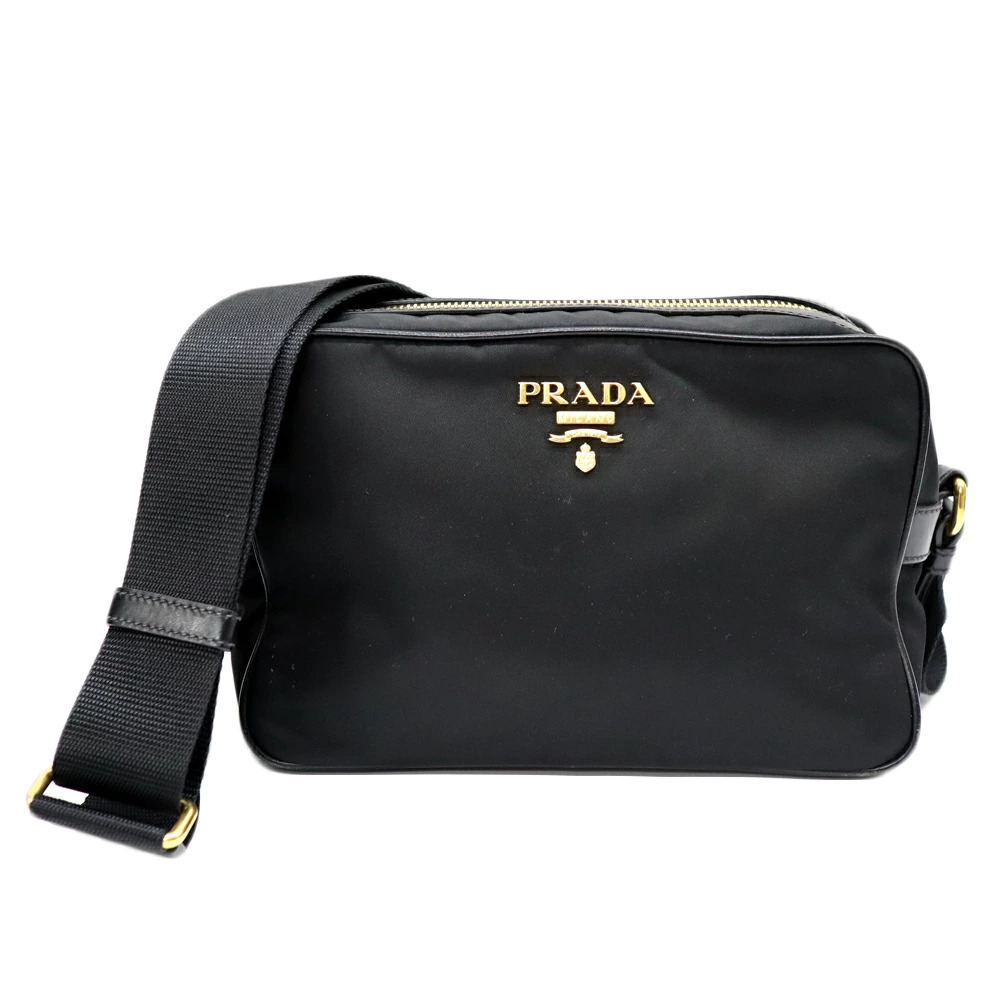 Prada Tessuto Camera Shoulder Bag Black